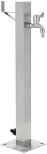 vidaXL Vattenpost för trädgården 65 cm rostfritt stål fyrkantig