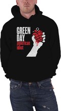 Green Day Hoodie American Idiot Band Logo Official Mens Black Pullover