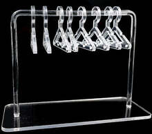 Acrylic Coat Hanger Style Earring Storage Display Stand Holder(Transparent)