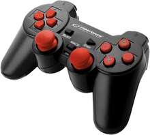 Esperanza CORSAIR - Spelkontroll - kabelansluten - svart, röd - för Sony PlayStation 2, PC, Sony PlayStation 3