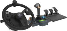 HORI Farming Vehicle Control System - Kit med ratt, pedaler och kontrollpanel - 76 knappar - kabelansluten - för PC