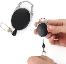 INF Utdragbar nyckelring med jojo-funktion och snöre 72 cm 2-pack