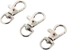 INF Vridbara spännen lanyard karbinhakar nyckelring clips nyckelringar 10 delar Silver 1 cm
