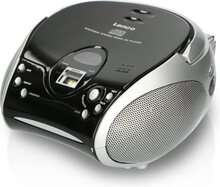 Lenco SCD-24 - Bärbar radio CD-spelare med AUX-utgång - Svart/Silver
