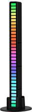 RGB Sound-controlled Rhythmic Response Lights Music Ambient LED Pick-up Lights Charging(16 Lights Black)