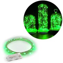 1m Mini LED Ljusslinga Batteridriven Grön