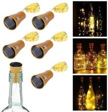 5-Pack Flasklampa med Solcell – Ljusslinga för Flaskor LED Korklampa