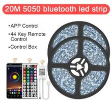 LED Strip ljuskedja med Bluetooth, musiksensor och fjärrkontroll