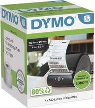 Dymo® LabelWriter 102x210mm, Vit, 1 Rulle x140 Etiketter