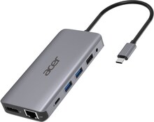 Acer USB-C Dockningsstation 100 W 12 portar Silver