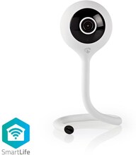 SmartLife Inomhus Kamera | Wi-Fi | Full HD 1080p | microSD (ingår inte) / Molnlagring (tillval) | Med rörelsesensor | Nattsikt | Vit