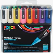Posca Marker Set 16-p Mixade Färger PC-5M Spets 1,8-2,5 mm