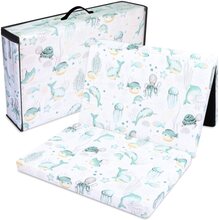 Resesäng madrass 60x120 cm hopfällbar - tjock hopfällbar madrass för baby hopfällbar madrass barn madrass resesäng 120x60 vattendjur