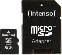Intenso High Performance microSDHC-Kort 8 GB Class 10 inkl. SD-adapter