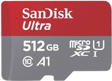 SanDisk microSDXC Ultra 512GB (A1/UHS-I/Cl.10/150MB/s) + Adapter Mobile microSDXC-Kort 512 GB A1 Application Performanc