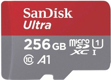 SanDisk microSDXC Ultra 256GB (A1/UHS-I/Cl.10/150MB/s) + Adapter Mobile microSDXC-Kort 256 GB A1 Application Performanc
