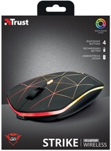 Trust GXT 117 Strike Wireless Gaming Mouse - Mus - högerhänt - optisk - 6 knappar - trådlös - 2.4 GHz - trådlös USB-mottagare