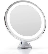 UNIQ Spegel med sugkopp, LED-Ljus & x10 förstoring, Vit