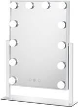 UNIQ New York Vanity Sminkspegel med dimbar belysning 12 LED lampor - Vit