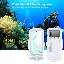 PULUZ 45m/147ft Waterproof Diving Case Photo Video Ta Underwater Housing Cover för iPhone 14-serie, iPhone 13-serie, iPhone 12-serie, iPhone 1