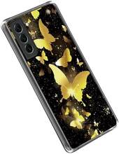 Samsung Galaxy S23 skal - Guld fjärilar