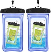 INF Flytande vattentät mobilväska universalstorlek Blå 2 pack