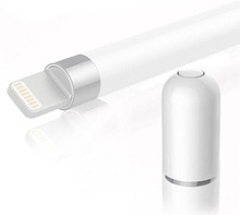 Magnetic Anti-lost Pencil Cap Stylus Pen Protective Cap for Apple Pencil 1(White)