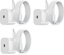 Laddare USB-C kompatibel med iPhone strömadapter 20W + 2m Kabel