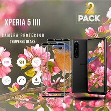 2 Pack Sony Xperia 5 III - Härdat glas 9H - Super Kvalitet 3D Skärmskydd