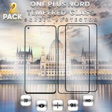 2 Pack OnePlus Nord - Härdat glas 9H-Super kvalitet 3D