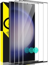 3X Härdat Glasskydd Samsung S23 Ultra Full Fit ,Fingerprint