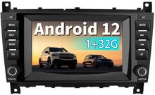 AWESAFE Android 12 bilradio för Mercedes-Benz W203/CLC W203/CLK W209 CLK200 med 7-tums skärm GPS Bluetooth