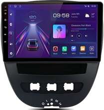 AWESAFE Android 12 bilradio för Peugeot 107 Toyota Aygo CitroenC1 10 tum (2GB+32GB) med Carplay GPS WiFi Bluetooth Android Auto