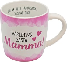 Mugg med text "Världens bästa mamma