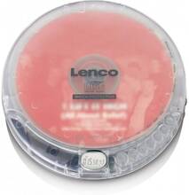 Lenco CD-202TR -transportabel CD/MP3-spelare, genomskinlig