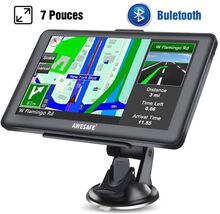 AWESAFE GPS Lastbil GPS Bil GPS 7 tums pekskärm 48 nationella kartor Bluetooth Gratis uppdateringar Permanent