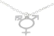 Halsband Transsymbol Pride Regnbågssmycke Rostfritt HBTQ Gender