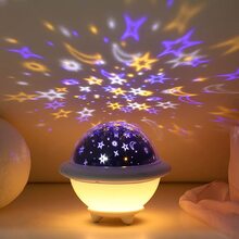 Star LED nightlamp with 3 projector and 6 modes