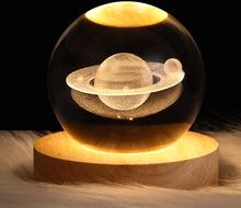 LED Crystal Ball Night Light - Saturnus