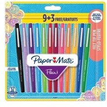 Papermate Flair, Medium, 12 färger, Multifärg, 0,7 mm, Multifärg, Vattenbaserat bläck