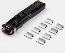 5 PCS Deli Office Stationery Supplementary Clip Push Clipper, Specification: 8591A (Black)