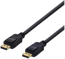DELTACO DP-1020D - DisplayPort-kabel - DisplayPort (hane) till DisplayPort (hane) - DisplayPort 1.2 - 2 m - stöd för 4K - svart