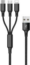 Laddarkabel 3 in 1 Lightning / USB-C / Micro USB