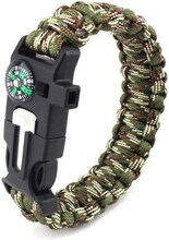 Överlevnadsarmband Survival Emergency Armband - Grön Kamouflage