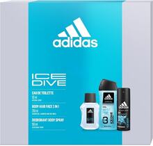 Adidas Ice Dive For Him Edt 100ml + Deospray 150ml + Shower Gel 250ml