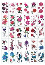 INF Gnuggisar - tillfälliga tatueringar 30 ark med blommor