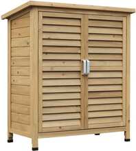 Rootz Garden Storage Cabinet - Garden Cabinet - Garden Tool Shed - Garden Cupboard - Wooden Tool Shed - Tool Shed - Garden Tool Cupboard - Natural - 8