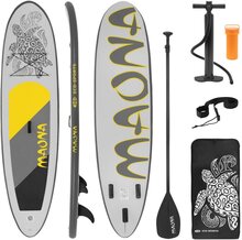 Surfingbräda Stand Up Paddle SUP styrelse Maona paddel ombord uppblåsbar Gray 308 cm