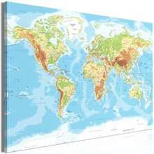 Canvastavla - Hello World (Världskarta)