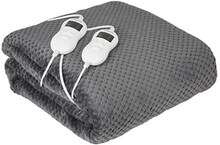 Camry Electric Heated Blanket CR 7417 Number of heating levels 8, Number of persons 2, Washable, Remote control, Coral fleece/Polyester, 60 W, Grey